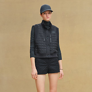 Quilted sleeveless bomber jacket | Hermès USA