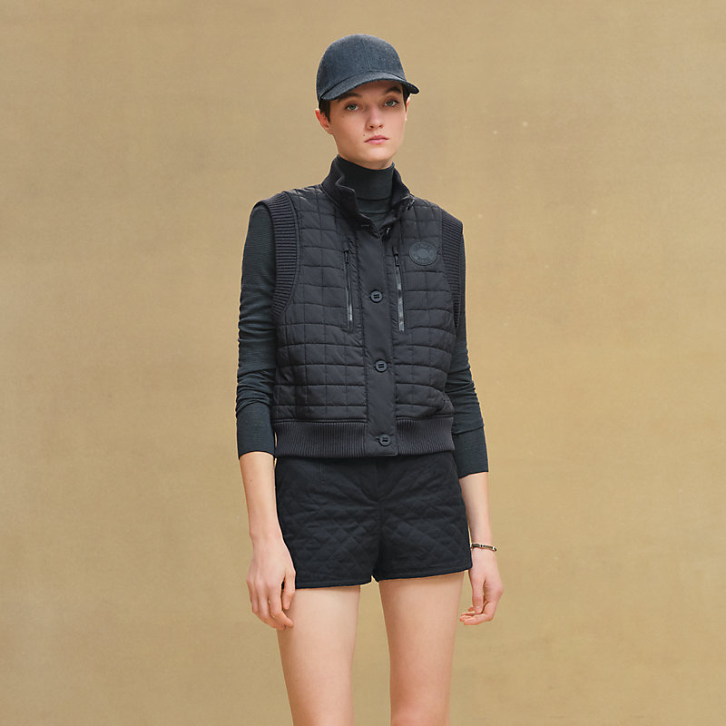 Quilted sleeveless bomber jacket | Hermès USA