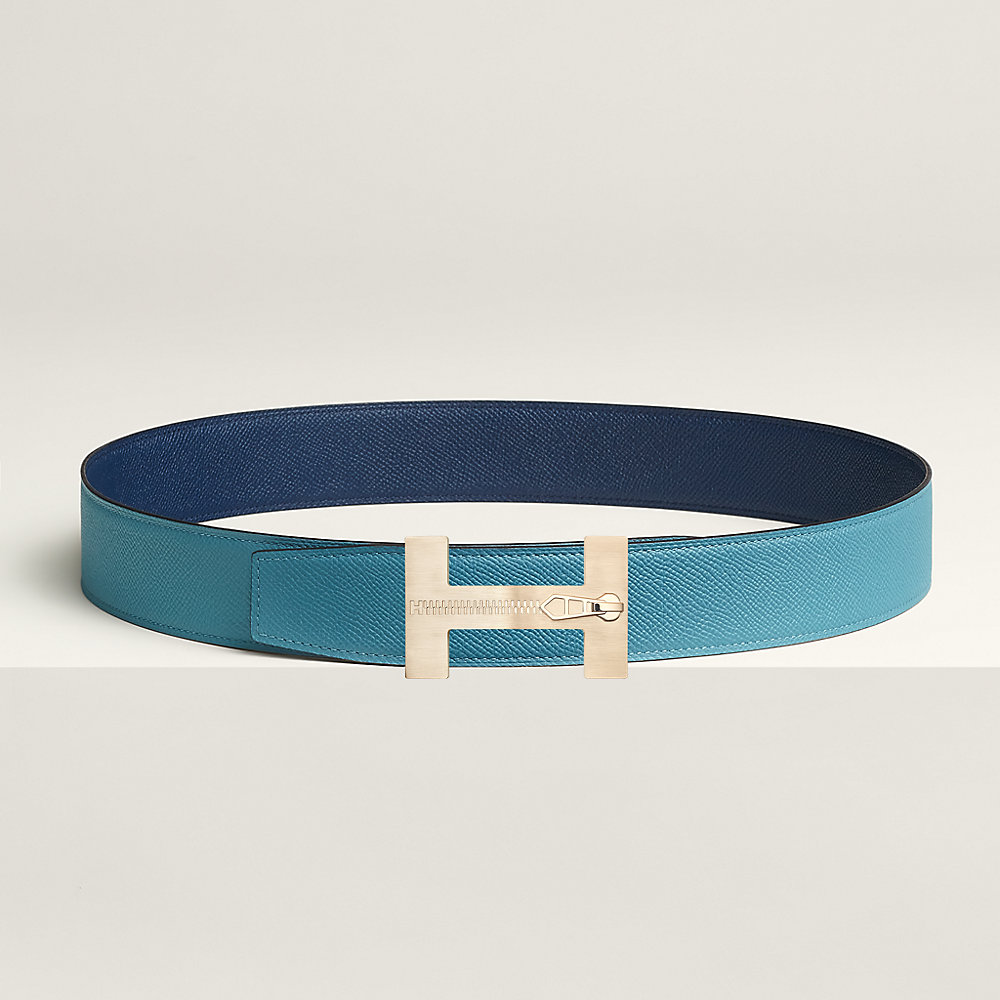 Quizz Ferme-Tout belt buckle & Reversible leather strap 38 mm | Hermès ...