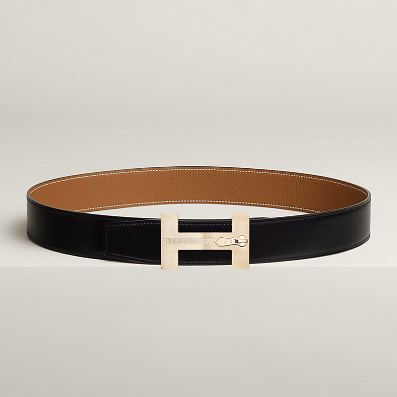 Quizz Ferme-Tout belt buckle & Reversible leather strap 38 mm