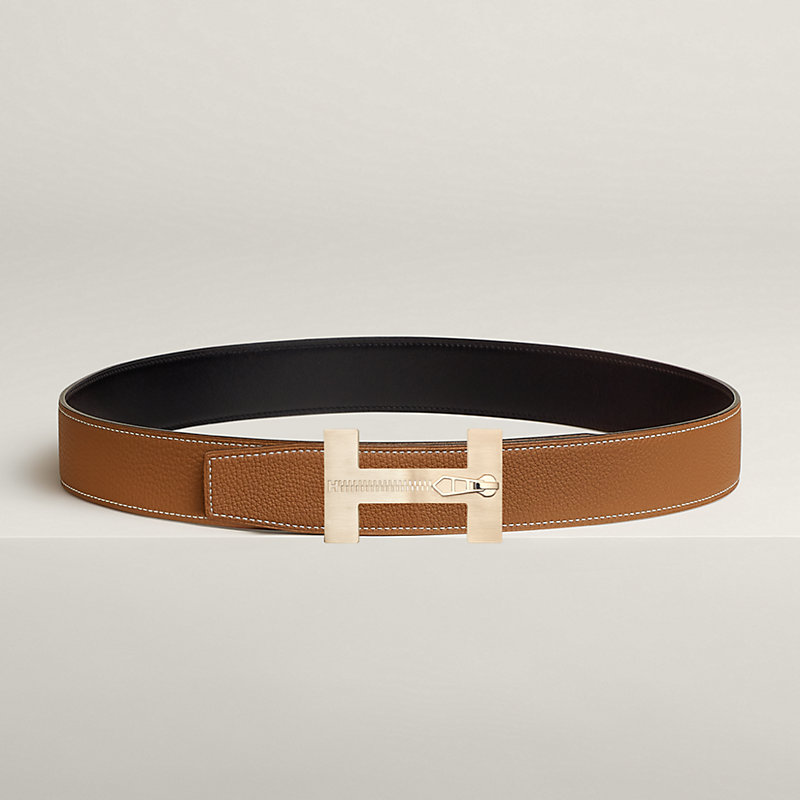 Quizz Ferme-Tout belt buckle & Reversible leather strap 38 mm