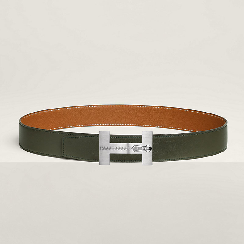 Quizz Ferme-Tout belt buckle & Reversible leather strap 38 mm