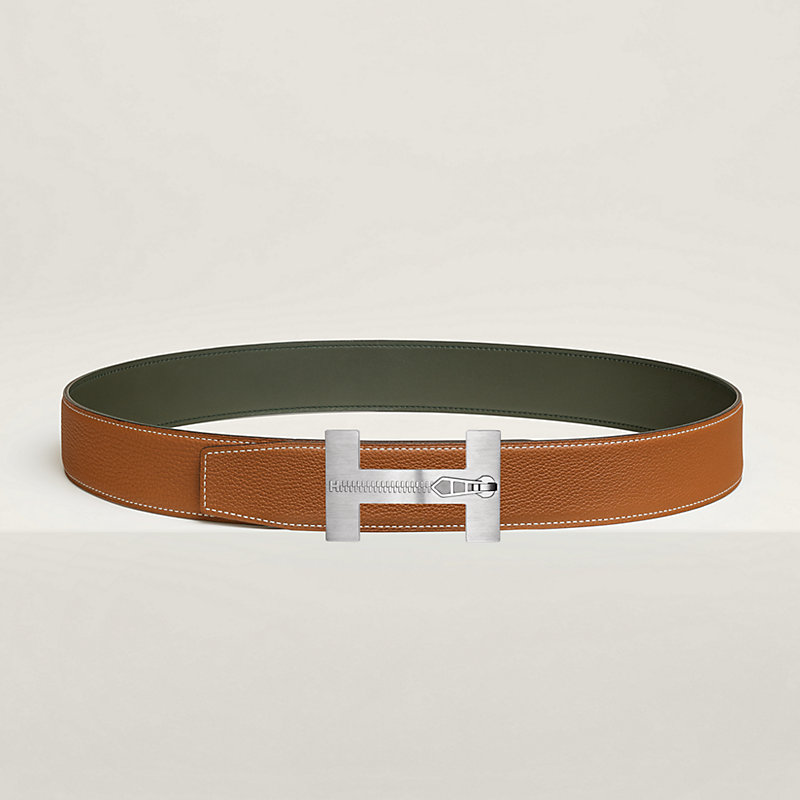 Quizz Ferme-Tout belt buckle & Reversible leather strap 38 mm
