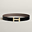 Quizz H2O belt buckle & Reversible leather strap 38 mm, view 1 of 2
