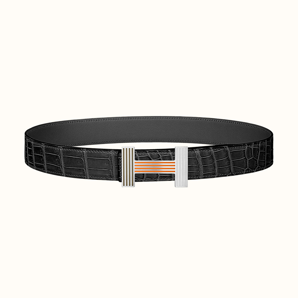 Quizz Rainbow belt buckle & Leather strap 32 mm | Hermès USA
