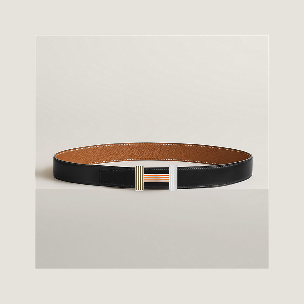 Quizz Rainbow belt buckle & Reversible leather strap 32 mm | Hermès ...