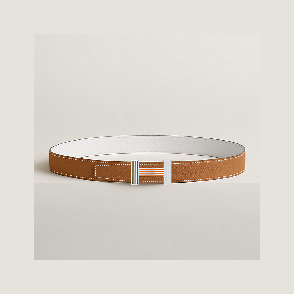 Quizz Rainbow belt buckle & Reversible leather strap 32 mm | Hermès USA