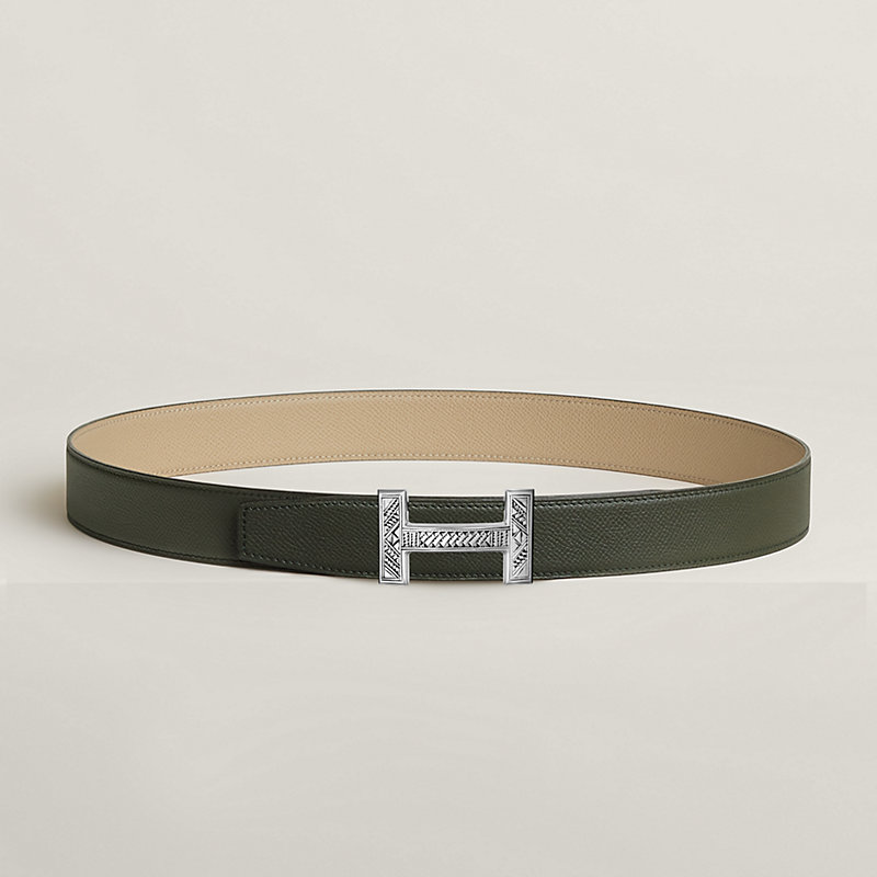Quizz Touareg belt buckle & Reversible leather strap 32 mm