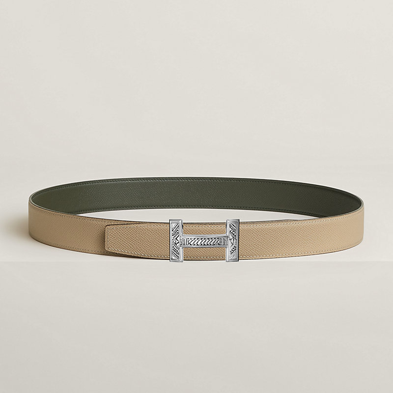 Quizz Touareg belt buckle & Reversible leather strap 32 mm