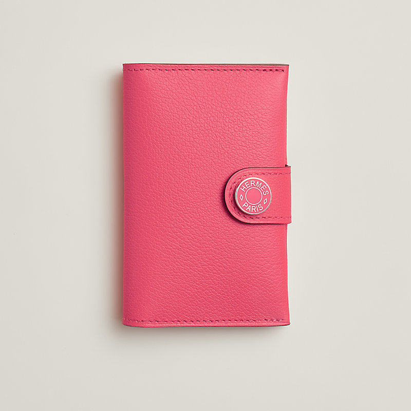 HERMES ライトピンク レザー ケース Hermès Mini Kelly Pochette Fuchsia Lizard Palladium Hardware