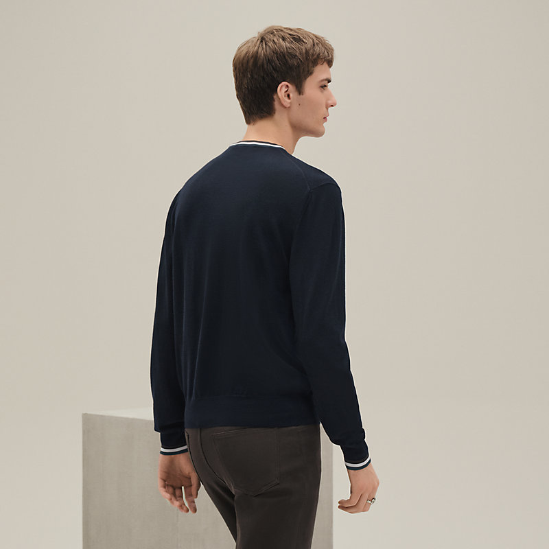 “Rayures & twist” 크루넥 스웨터
