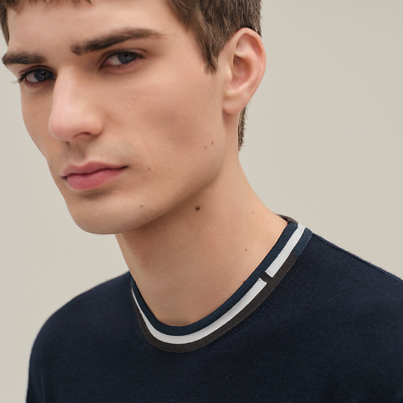 “Rayures & twist” 크루넥 스웨터