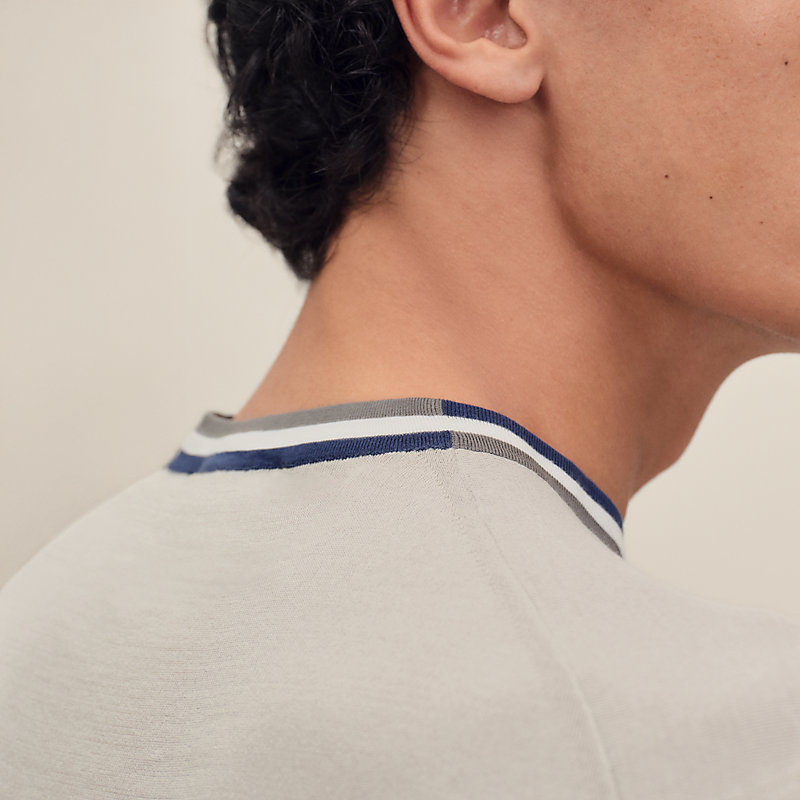 "Rayures & Twist" crewneck sweater