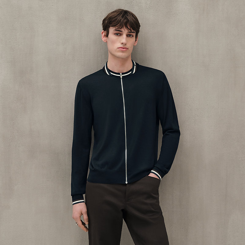 【お洒落】HERMES★ ジッパー付ジャケット 大人かっこいい♪】エルメス☆リバーシブルジャケット (HERMES