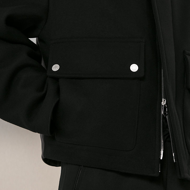 Leather Trim Monogram Pea Coat - Ready to Wear