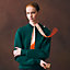 Red Berries leather fringes Twilly, View: Worn, worn, view 1 of 3