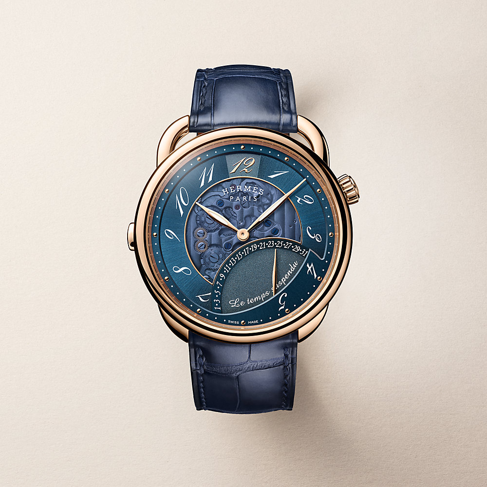 Reloj Arceau Le Temps Suspendu, 42 mm - Gris | Hermès España