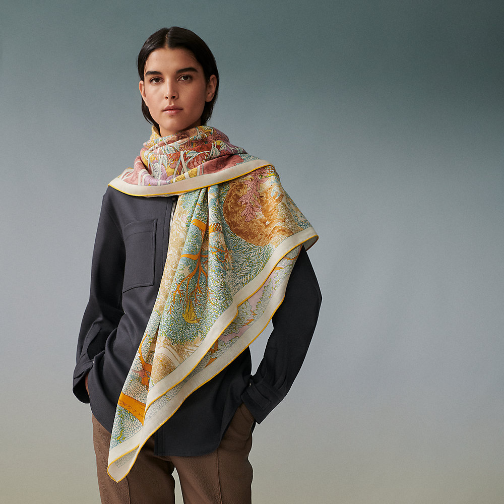 Retour a la Nature shawl 140 Hermès Singapore