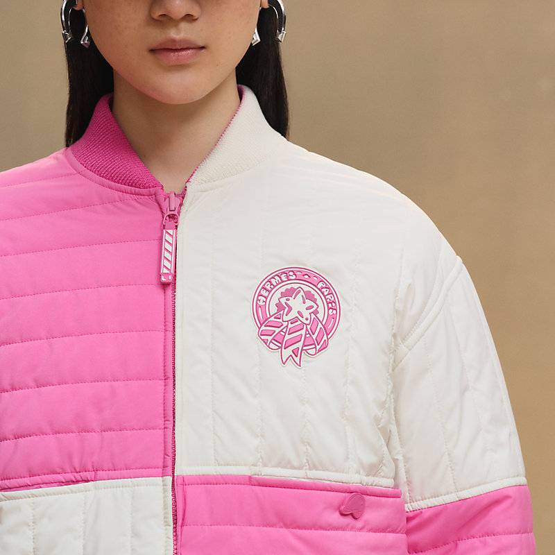 Reversible bomber jacket - Pink | Hermès Thailand