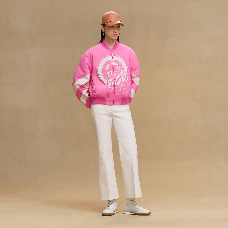 Reversible bomber jacket - Pink | Hermès Thailand