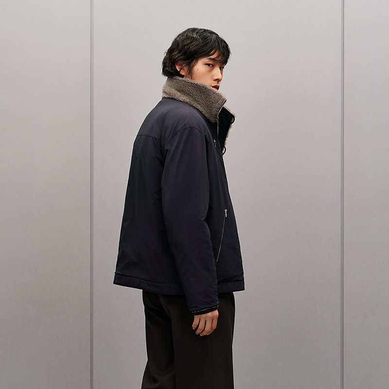 Reversible hooded jacket