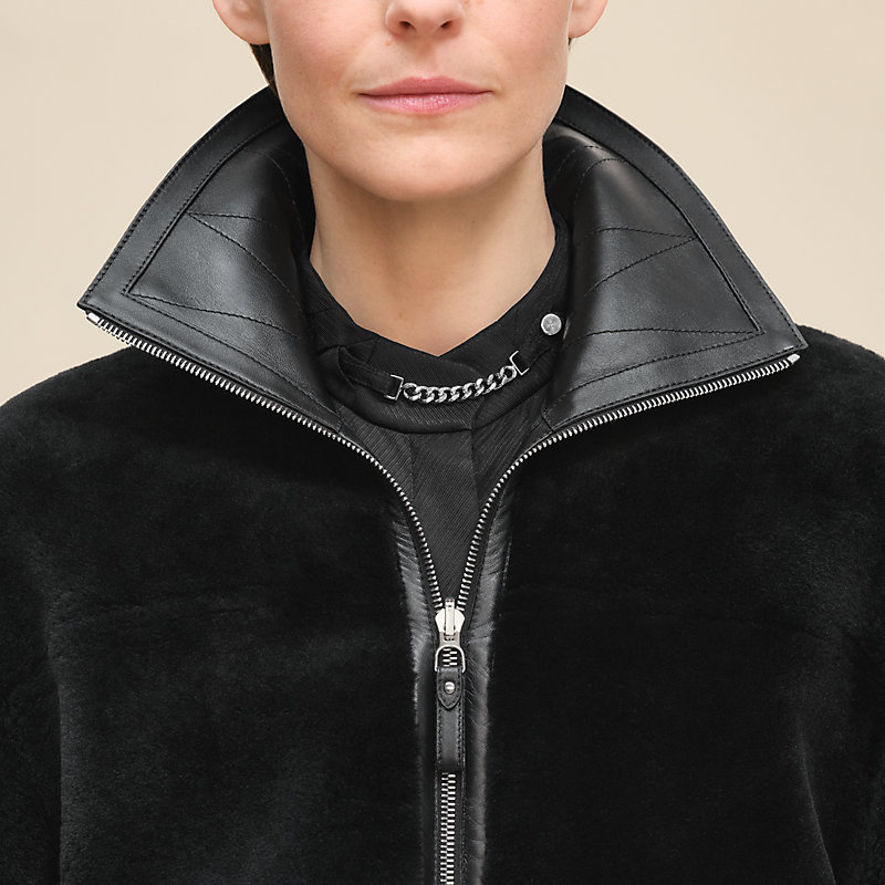 Reversible jacket - Black | Hermès USA