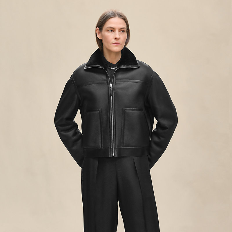 Reversible jacket - Black | Hermès USA