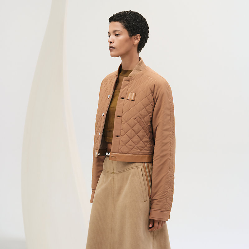 Reversible jacket with leather detail | Hermès USA