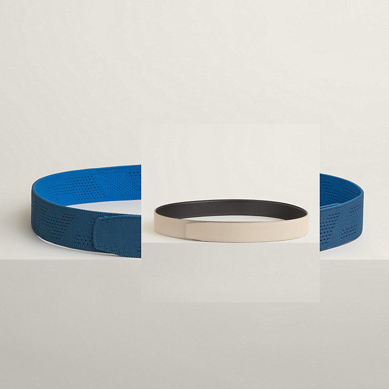 HERMES 黒レザー 38mm ベルト Reversible leather strap 38 mm & Team band 38 mm | Hermès USA