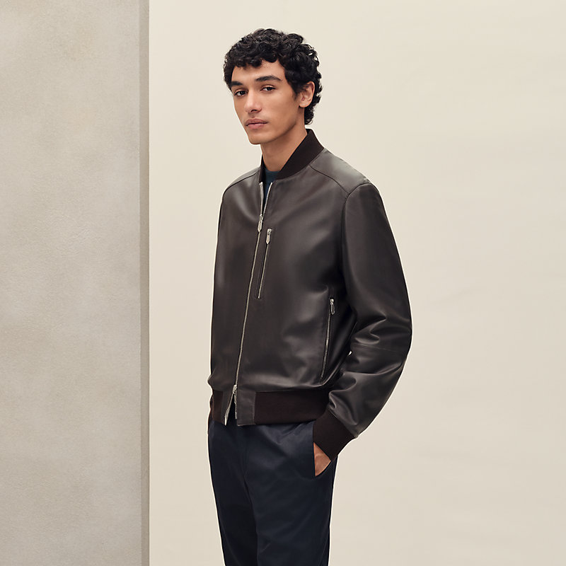 Reversible rib-trim jacket