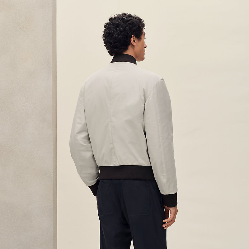 Reversible rib-trim jacket
