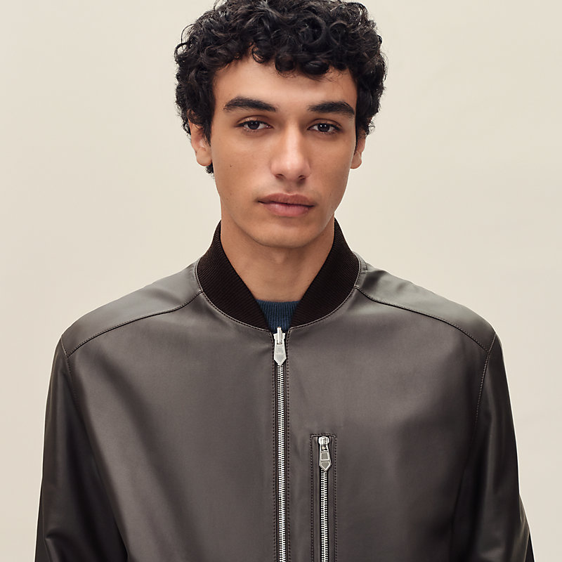 Reversible rib-trim jacket