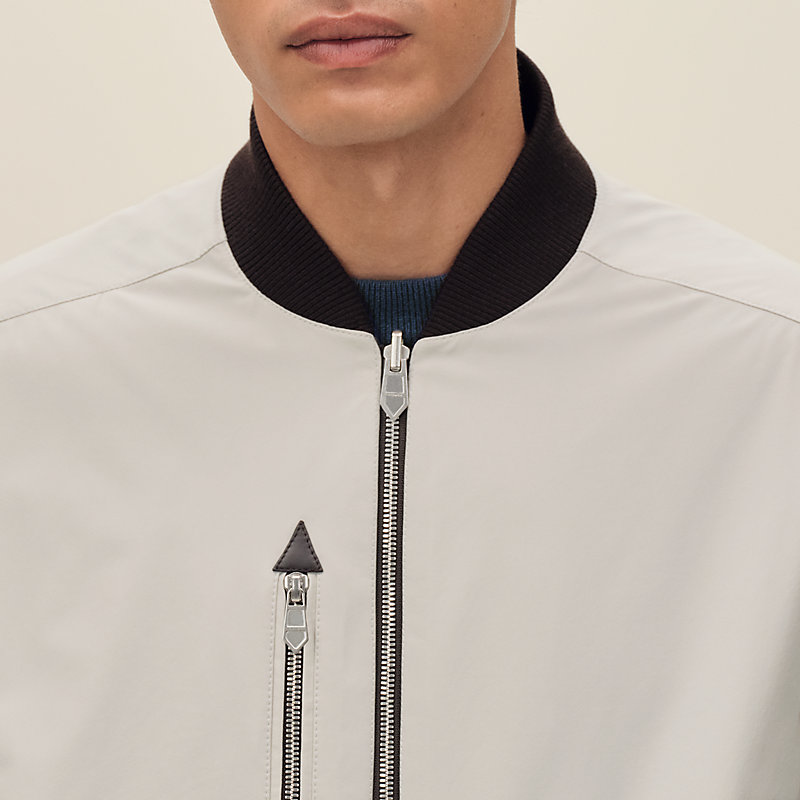 Reversible rib-trim jacket