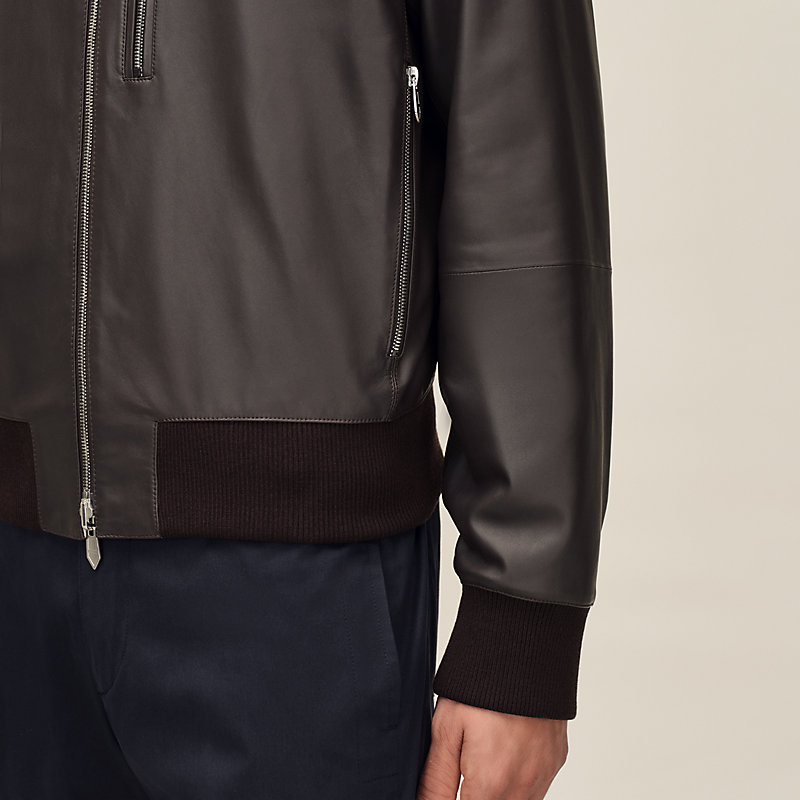 Reversible rib-trim jacket