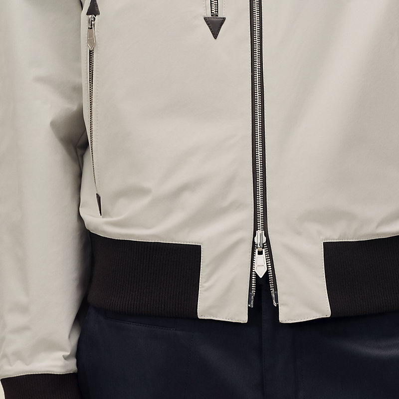 Reversible rib-trim jacket