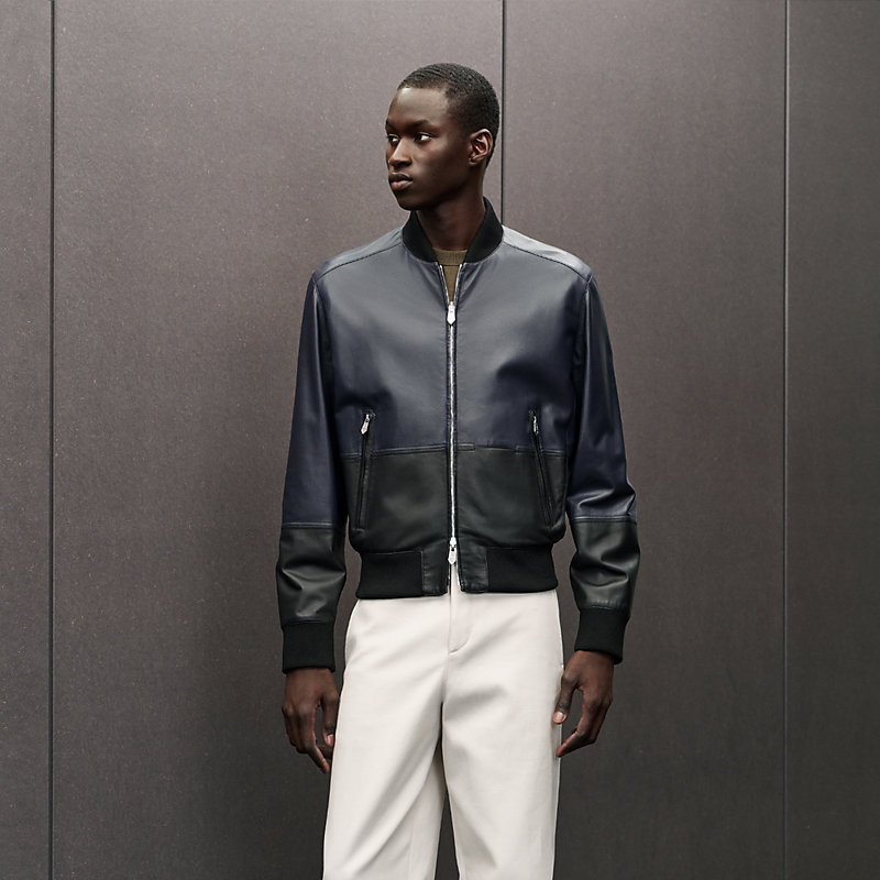 Reversible rib-trim jacket