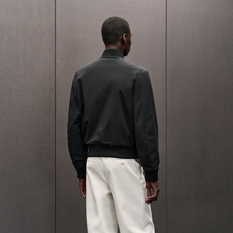 Reversible rib-trim jacket
