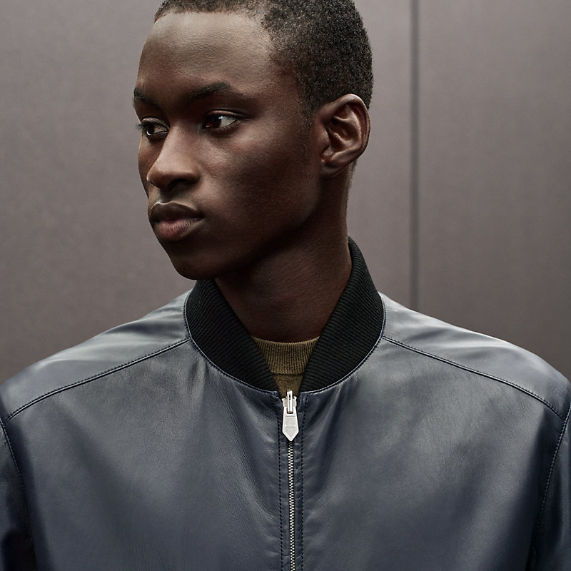 Reversible rib-trim jacket