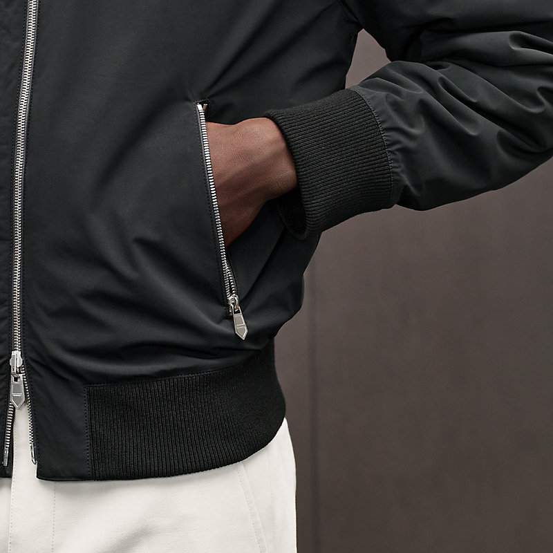 Reversible rib-trim jacket
