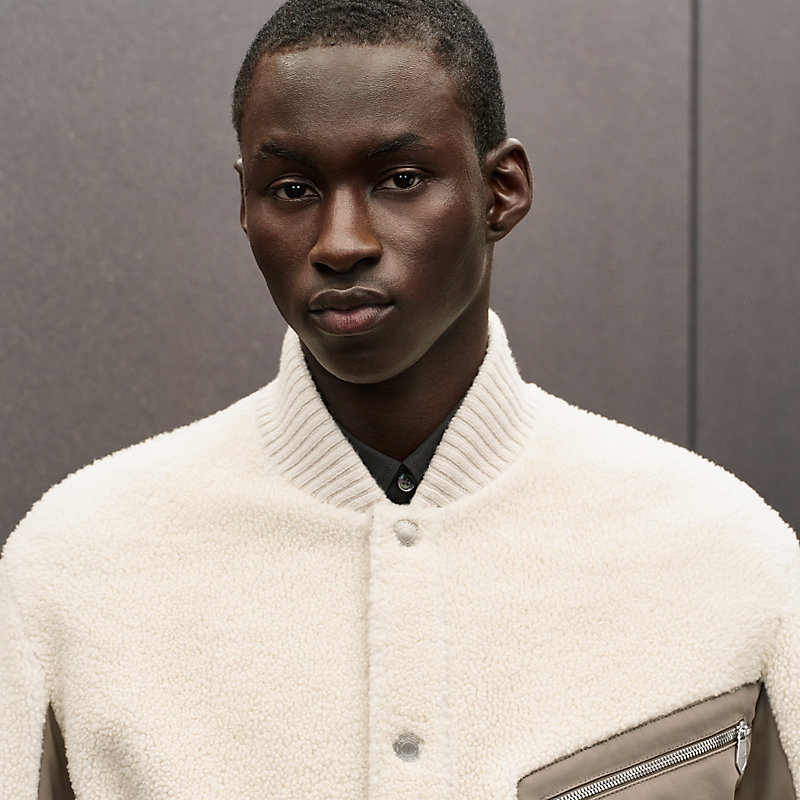 Reversible rib-trim jacket