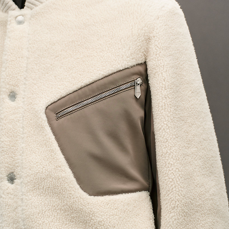 Reversible rib-trim jacket