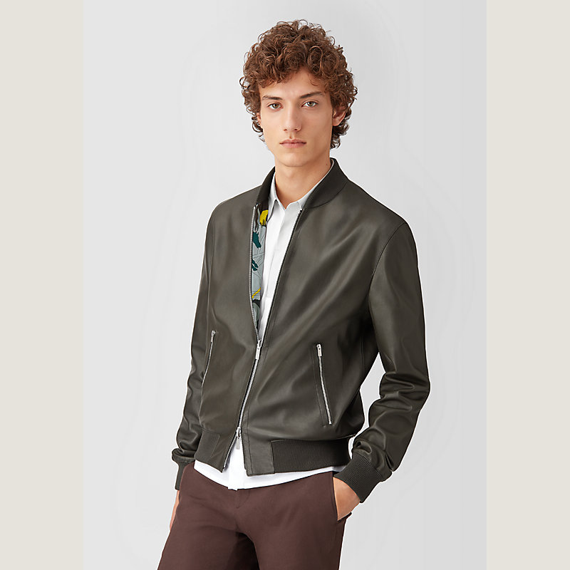 Reversible rib trim jacket