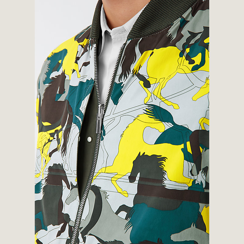 Reversible rib trim jacket