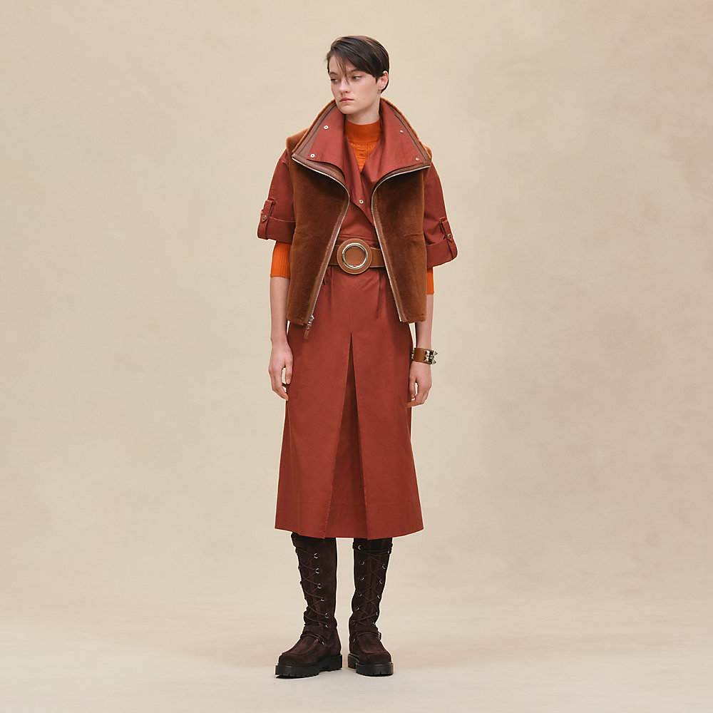 HERMES 25S REVERSIBLE LONG COAT 239 main image 1