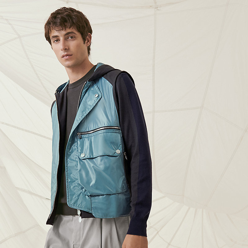 Reversible zipped hooded vest | Hermès Saudi Arabia
