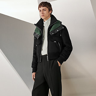 Rib-trim hooded jacket | Hermès USA