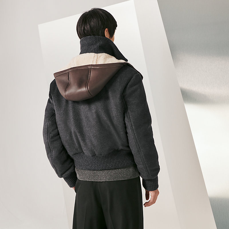 Reversible rib trim jacket | Hermès Australia