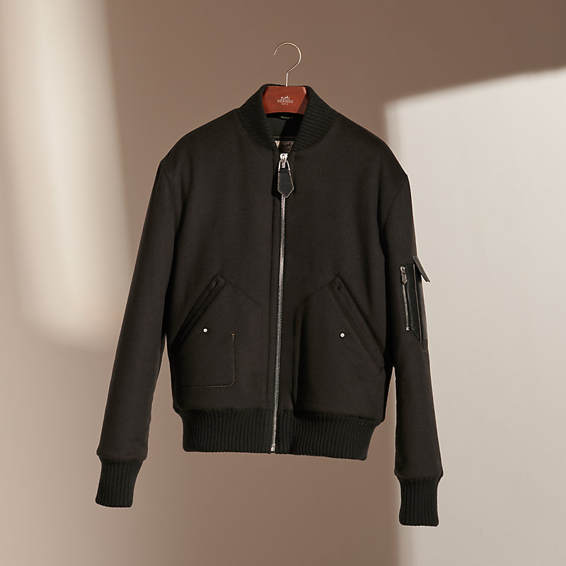 Reversible rib trim jacket | Hermès Australia