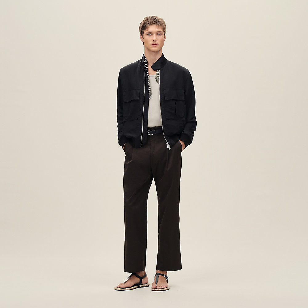 Rib-trim jacket | Hermès Canada