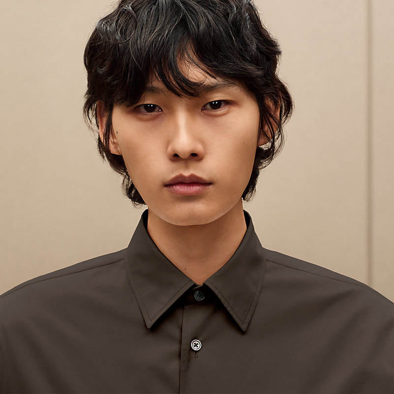 Rib trim jacket shirt, View: , view 4 of 6